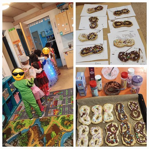Die Faschingsmaskenbäckerei in unserem Kinderhaus Esting